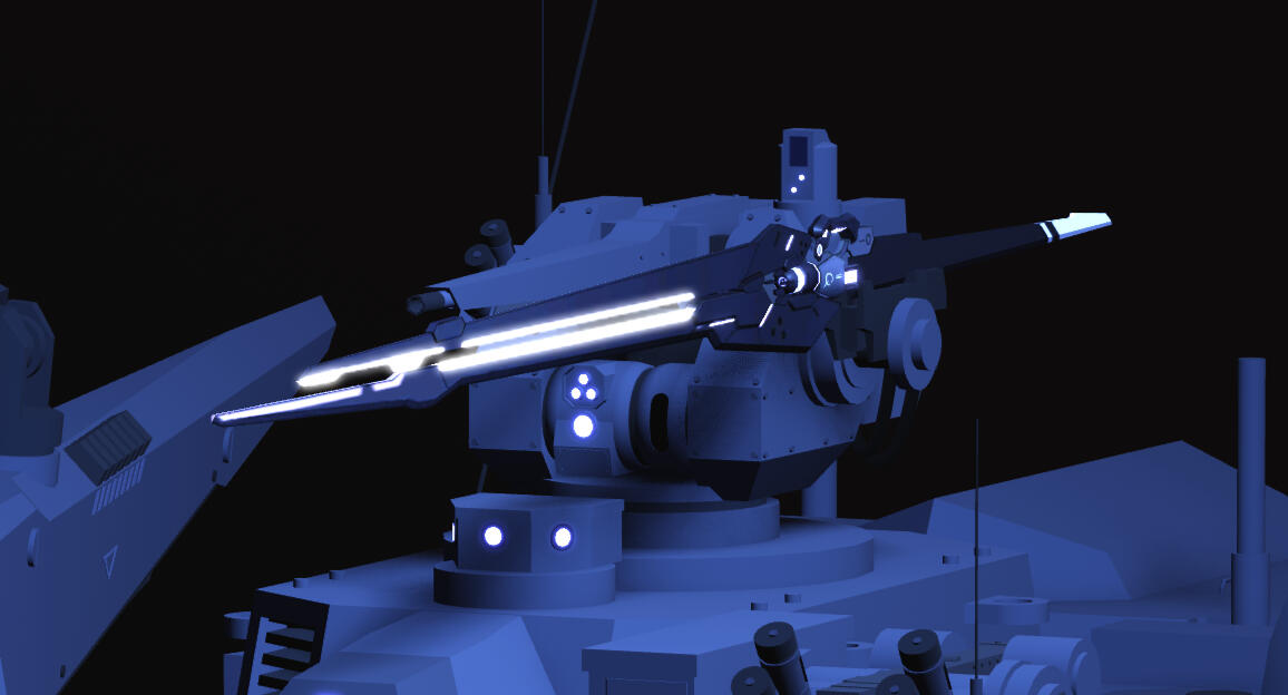 Unmanned turret + Compact Railcannon